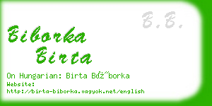 biborka birta business card